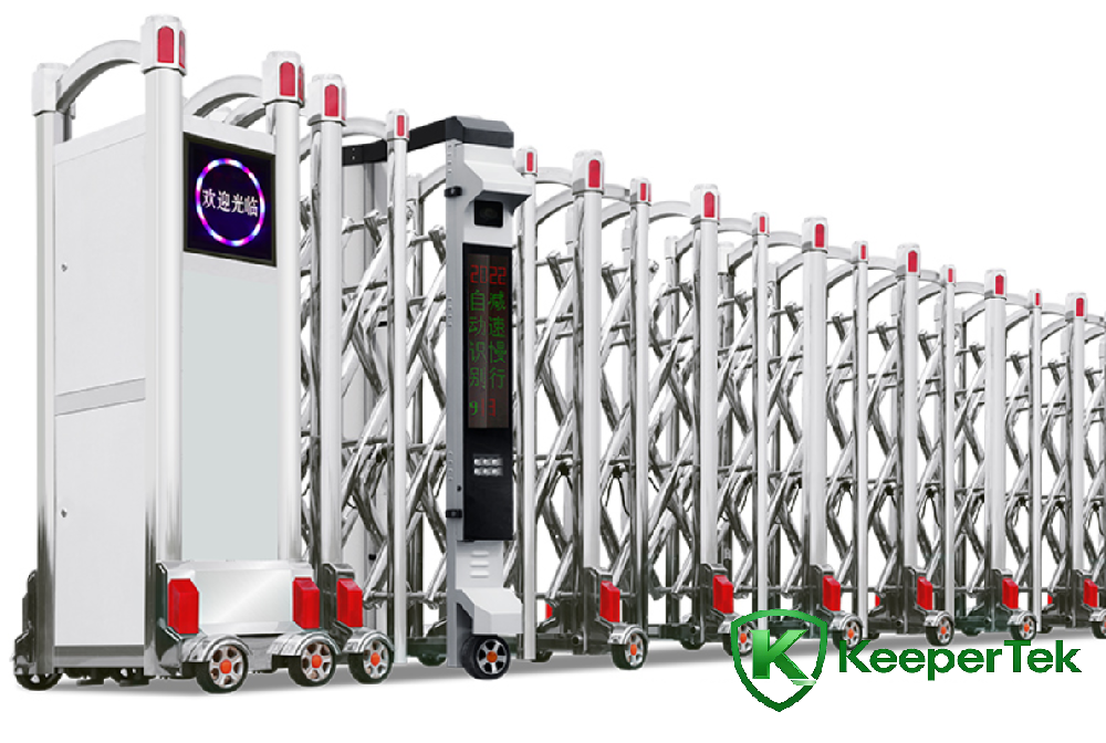 Porta telescòpica elèctrica amb reconeixement de matrícula KT-QG05